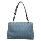 Bottega Veneta Shoulder Bag Olympia Light Blue Chain Leather — view 3