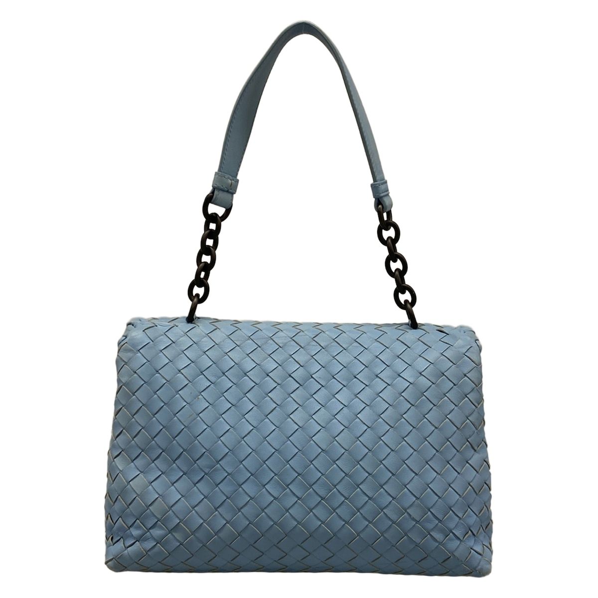 Bottega Veneta Shoulder Bag Olympia Light Blue Chain Leather — view 3