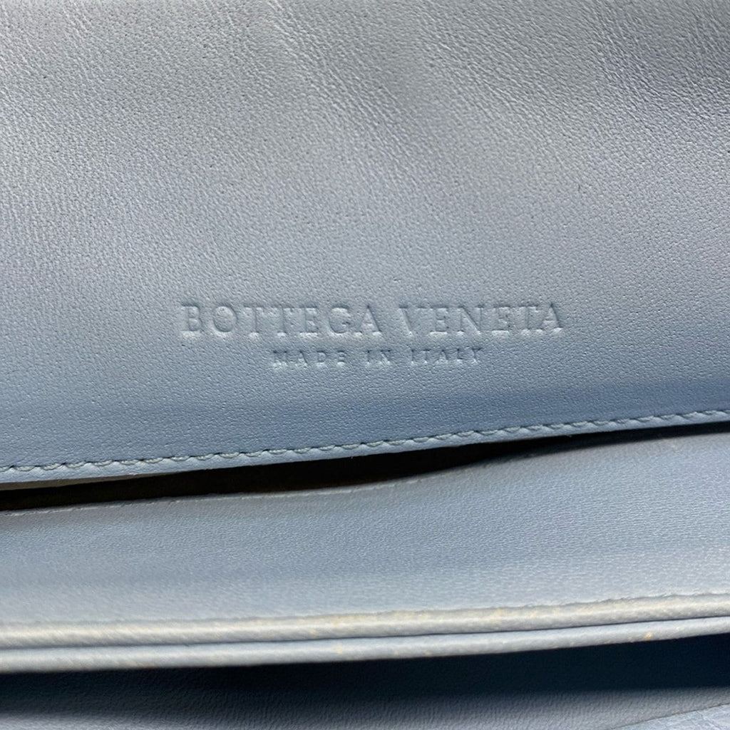 Bottega Veneta Shoulder Bag Olympia Light Blue Chain Leather — view 8