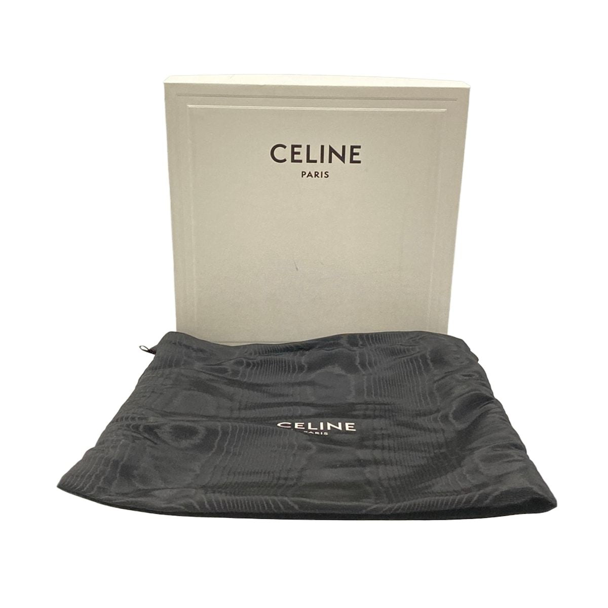 Celine Shoulder Bag Triomphe Canvas White Leather — view 8