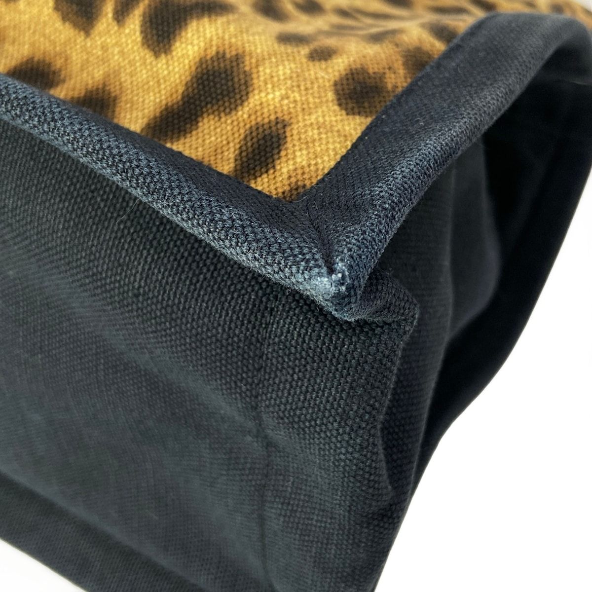Saint Laurent Paris Tote Rive Gauche Brown Leopard Print Leather — view 6