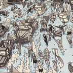 Hermes Scarf Carre 90 Gray Light Blue Multi le Grand Prix du Faubourg — view 5