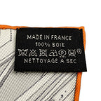 Hermes Scarf Carre 90 Gray Light Blue Multi le Grand Prix du Faubourg — view 3