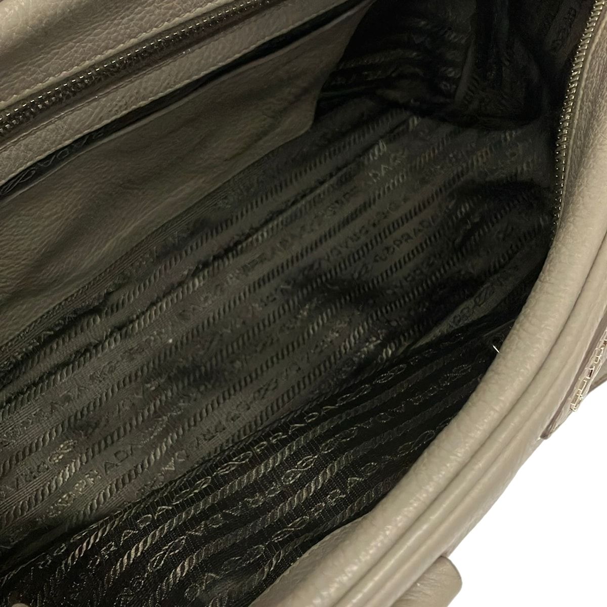 Prada Handbag Gray Leather — view 7