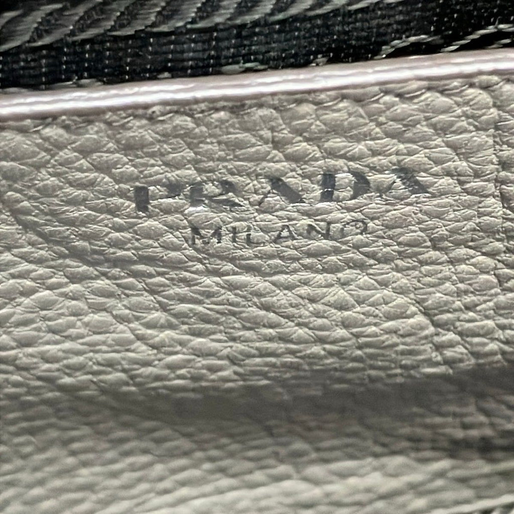Prada Handbag Gray Leather — view 9