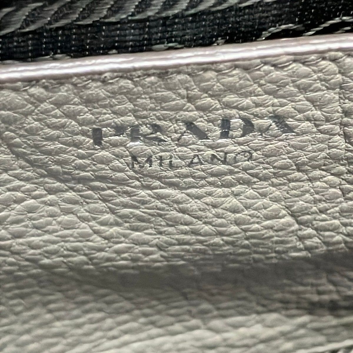 Prada Handbag Gray Leather — view 9