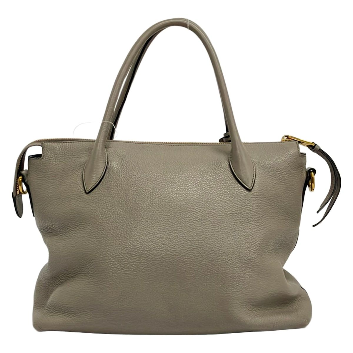Prada Handbag Gray Leather — view 3