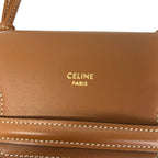 Celine Shoulder Bag Triomphe Canvas Dark Brown Smartphone Pochette Leather — view 9