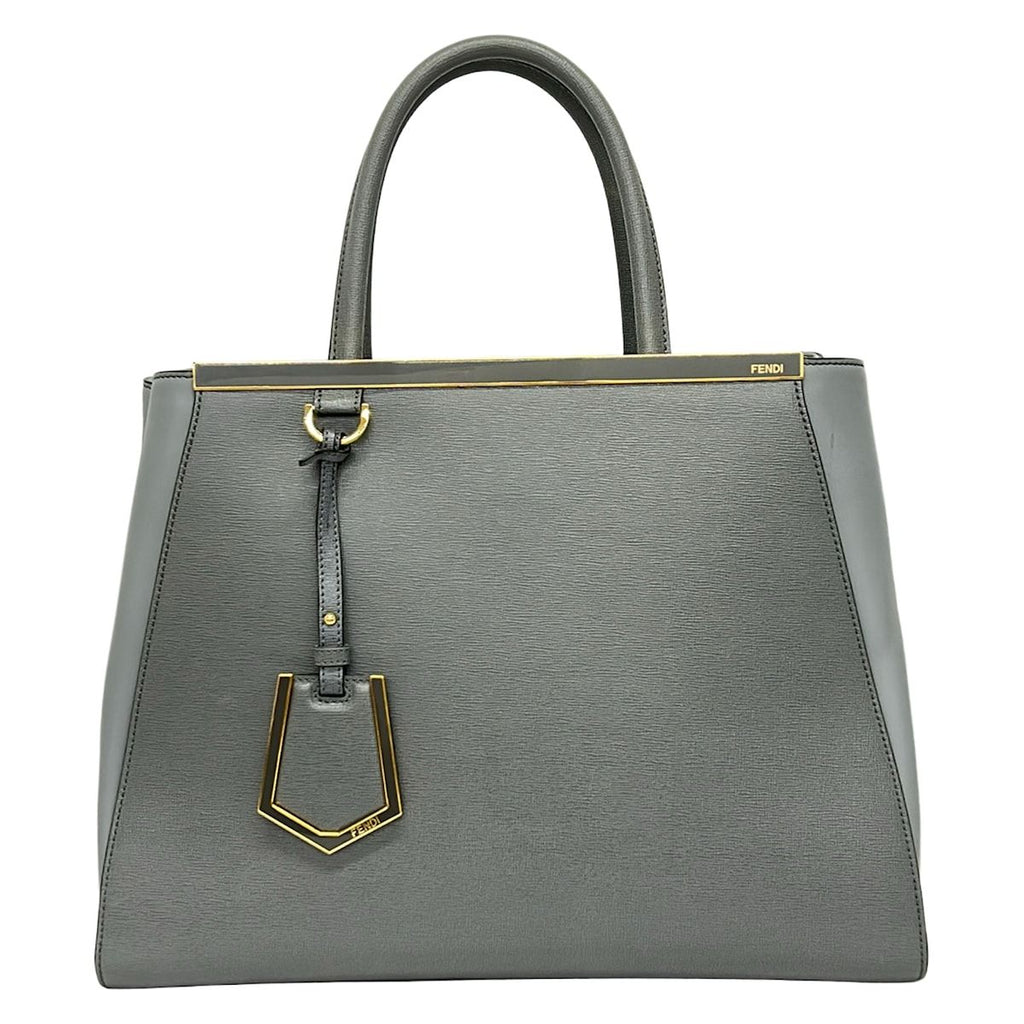 Fendi Tote Toujours Dark Gray Leather