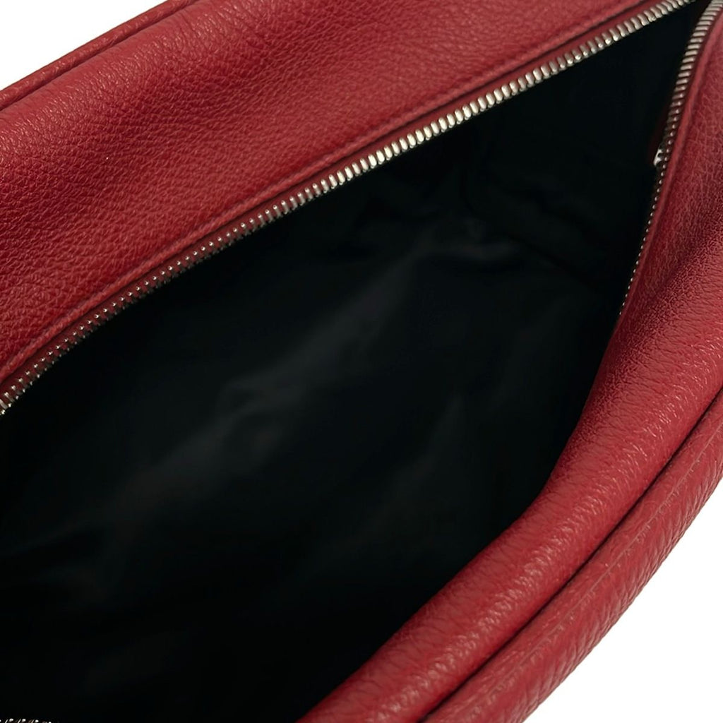 Fendi Second Red Travel Pouch Leather — view 7