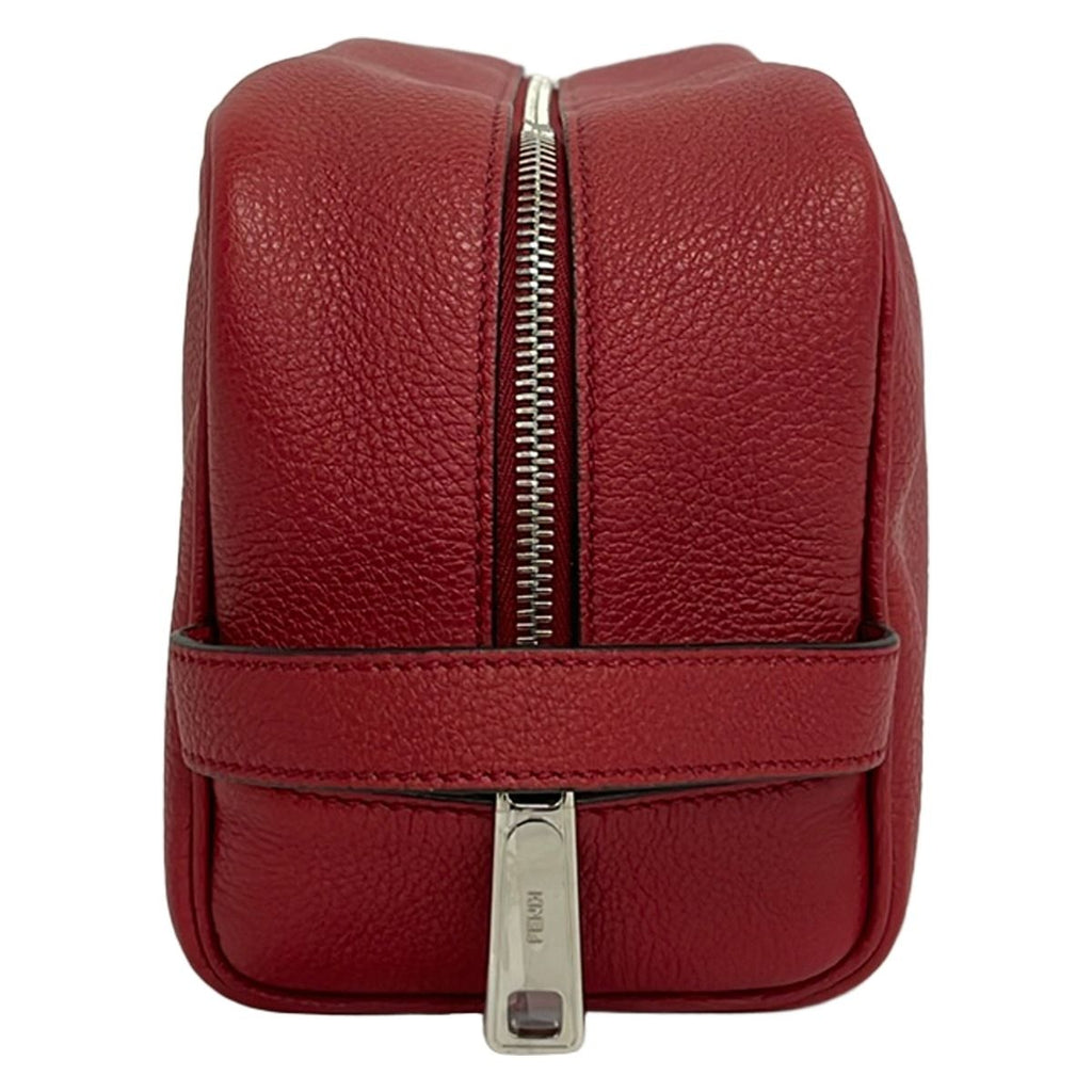 Fendi Second Red Travel Pouch Leather — view 4