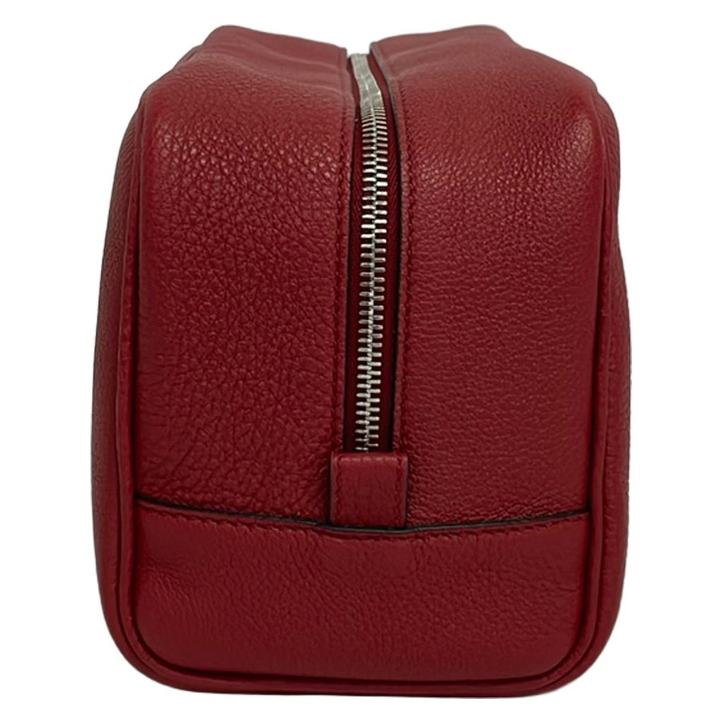 Fendi Second Red Travel Pouch Leather — view 2