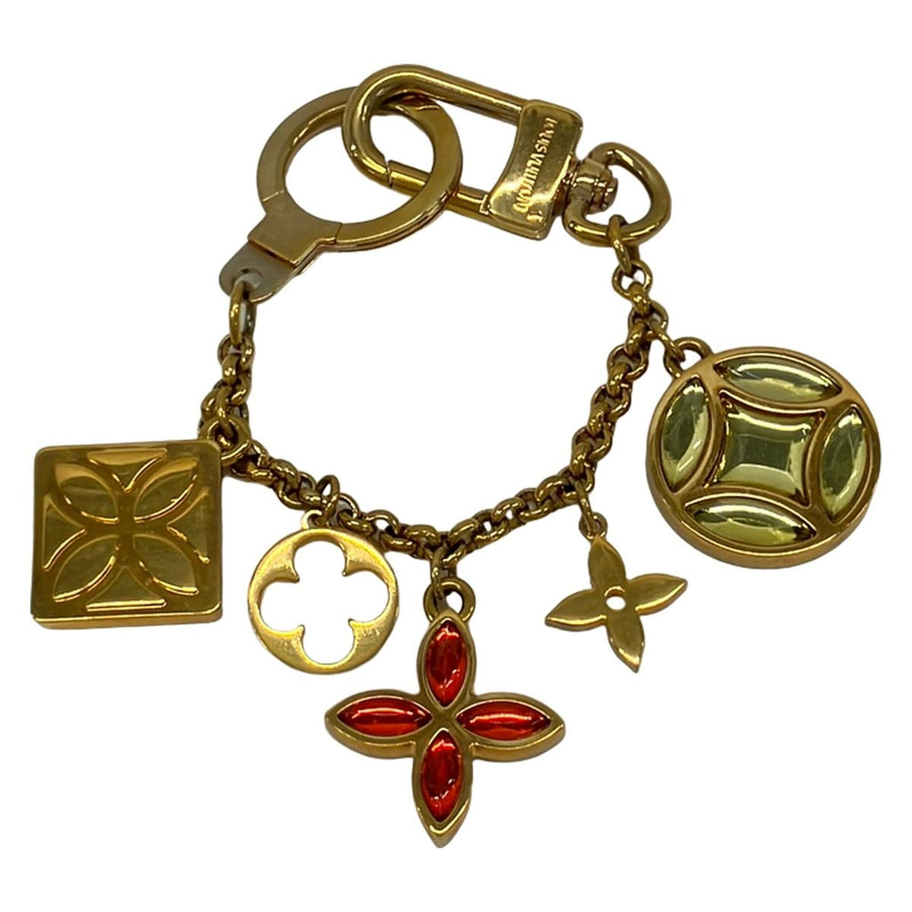 Louis Vuitton Key Holder Porte Cles Chenne Ice Flower Gold — view 4