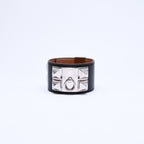 Hermes Collier de Chien Bracelet Bangle Box Calf Black Silver — view 6