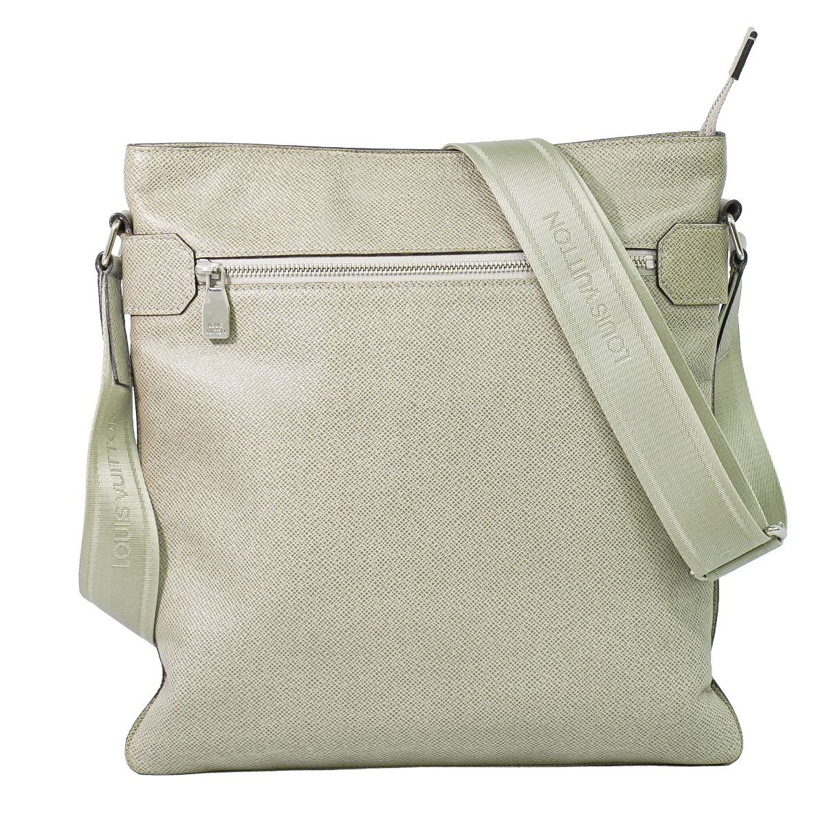 Louis Vuitton LV Taiga Leather Shoulder Bag Pochette Beige Sasha Second