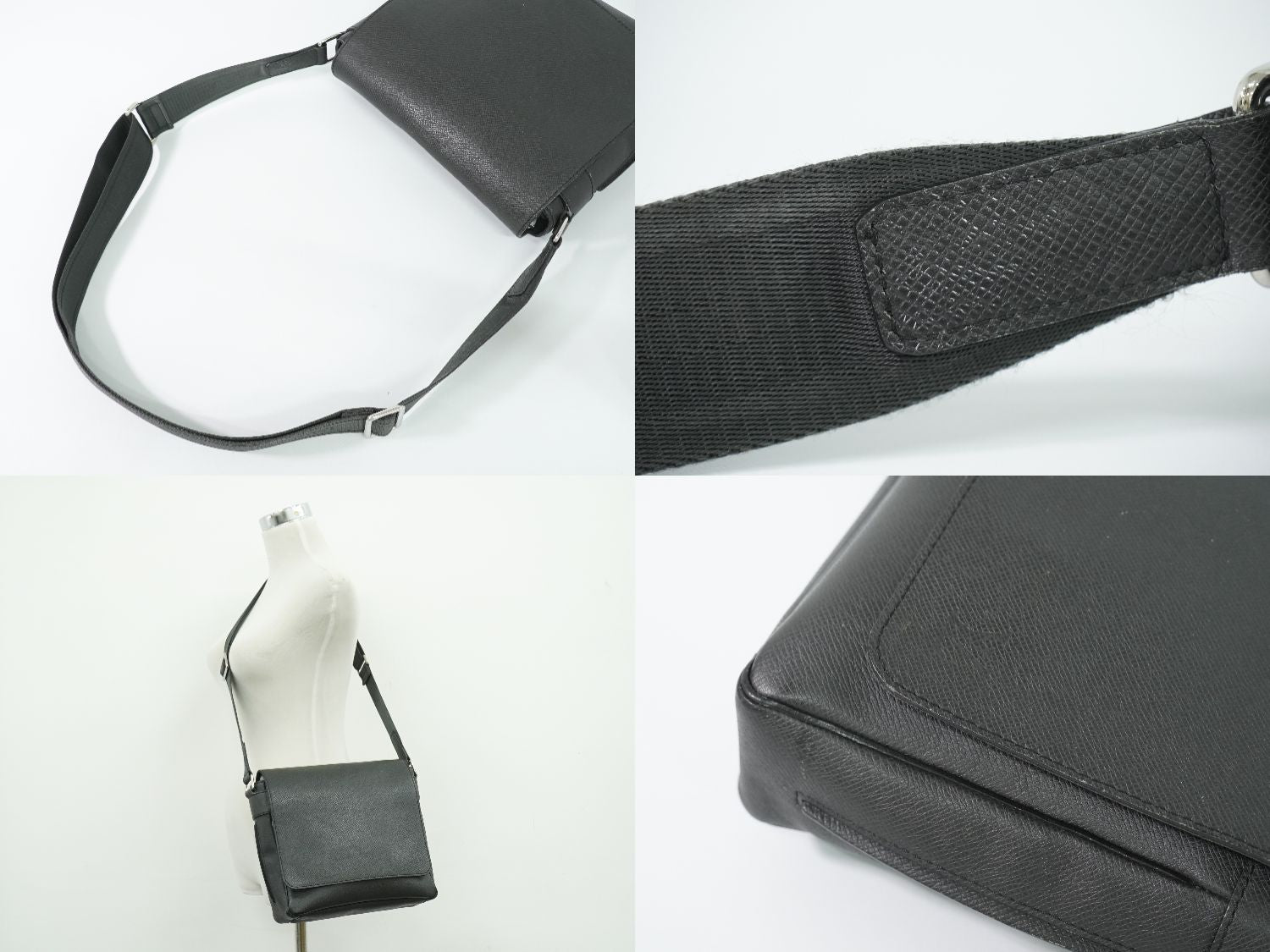Louis Vuitton LV PM Taiga Leather Shoulder Bag Ardoise Black Second — view 6