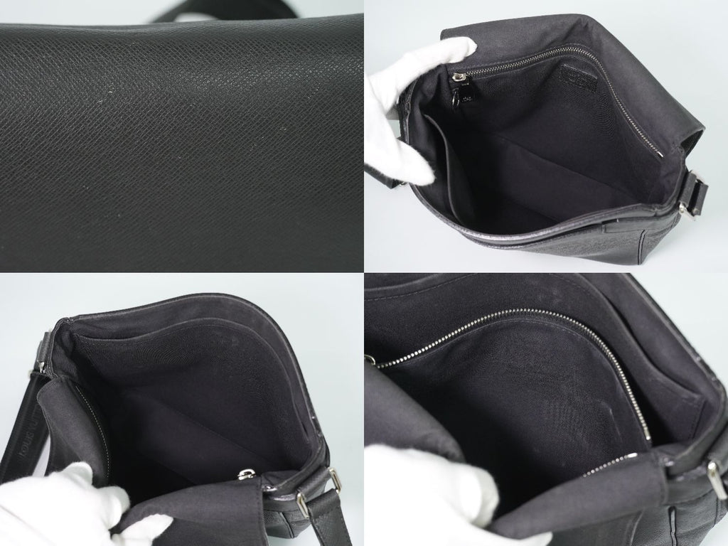 Louis Vuitton LV PM Taiga Leather Shoulder Bag Ardoise Black Second — view 8