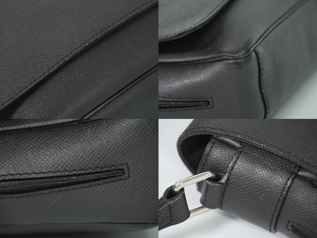 Louis Vuitton LV PM Taiga Leather Shoulder Bag Ardoise Black Second — view 7
