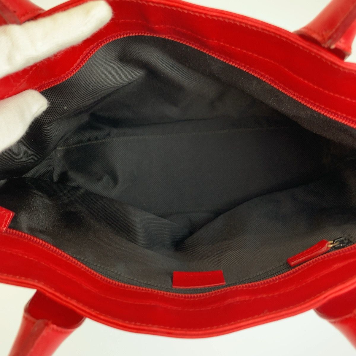 Gucci Red Beige GG Canvas Leather 002 Tote Shoulder — view 8