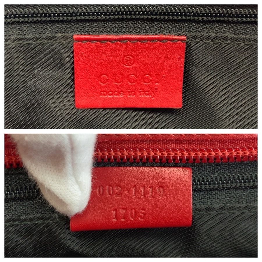 Gucci Red Beige GG Canvas Leather 002 Tote Shoulder — view 3