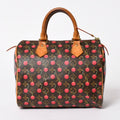 Louis Vuitton Speedy 25 Handbag Monogram Cherry Brown Takashi Murakami