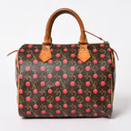 Louis Vuitton Speedy 25 Handbag Monogram Cherry Brown Takashi Murakami