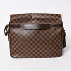 Louis Vuitton Shelton MM Damier Graphite Shoulder Bag Leather Brown Gold — view 2