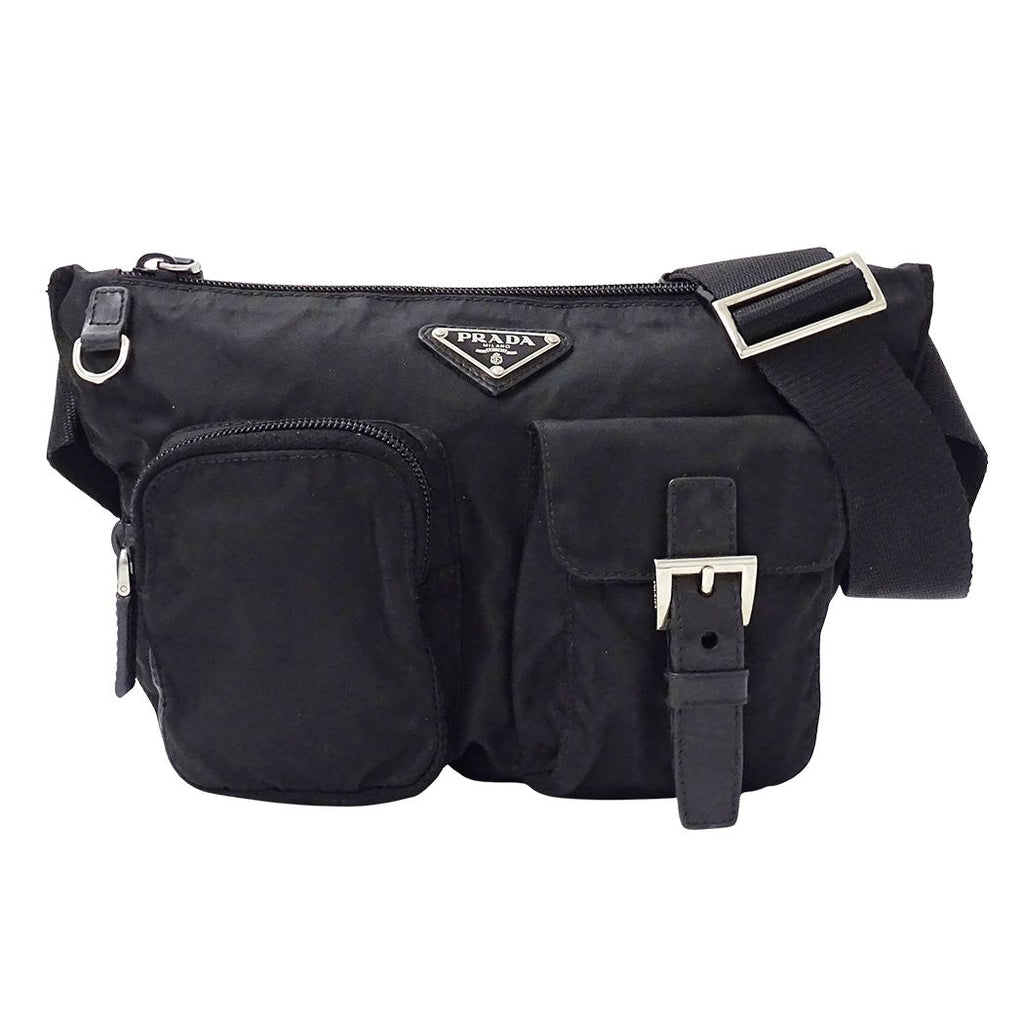 Prada Belt Bag Nylon Black Logo Small