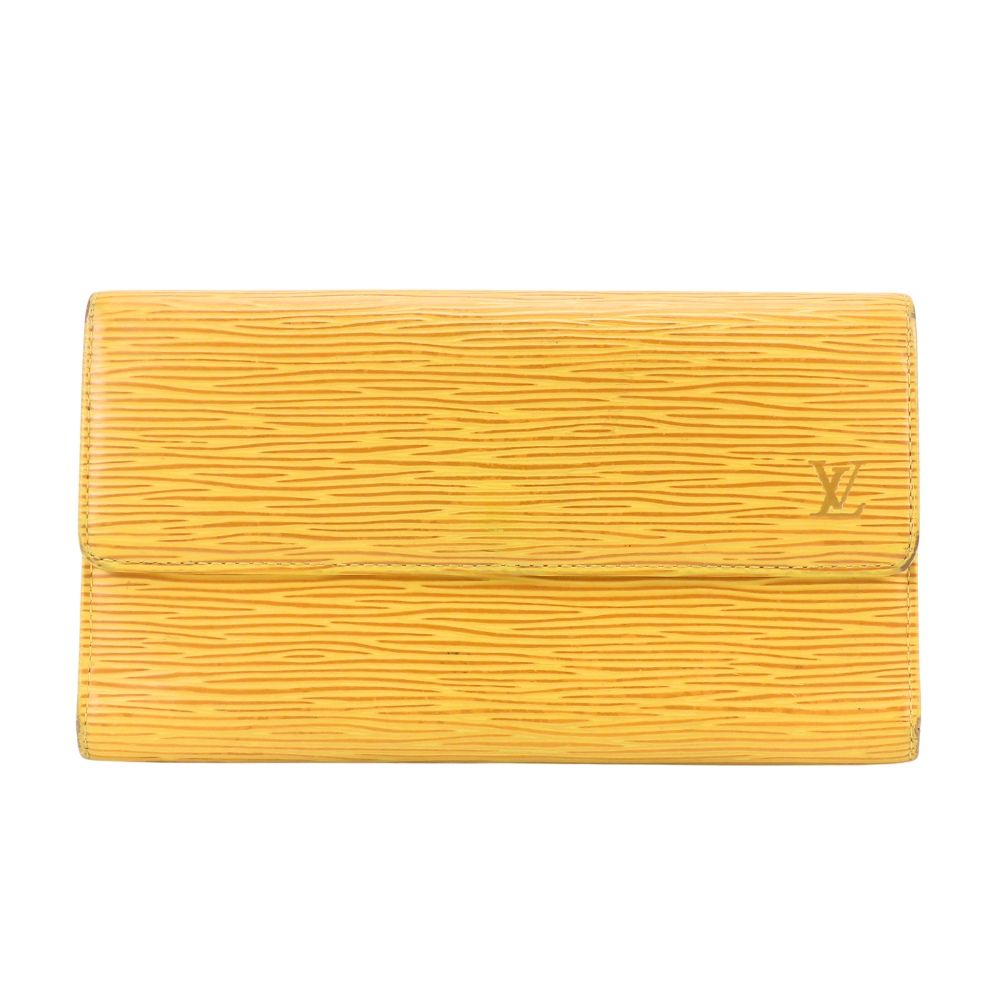 Louis Vuitton Trifold Wallet Porto Tresor International Epi Leather Tassili