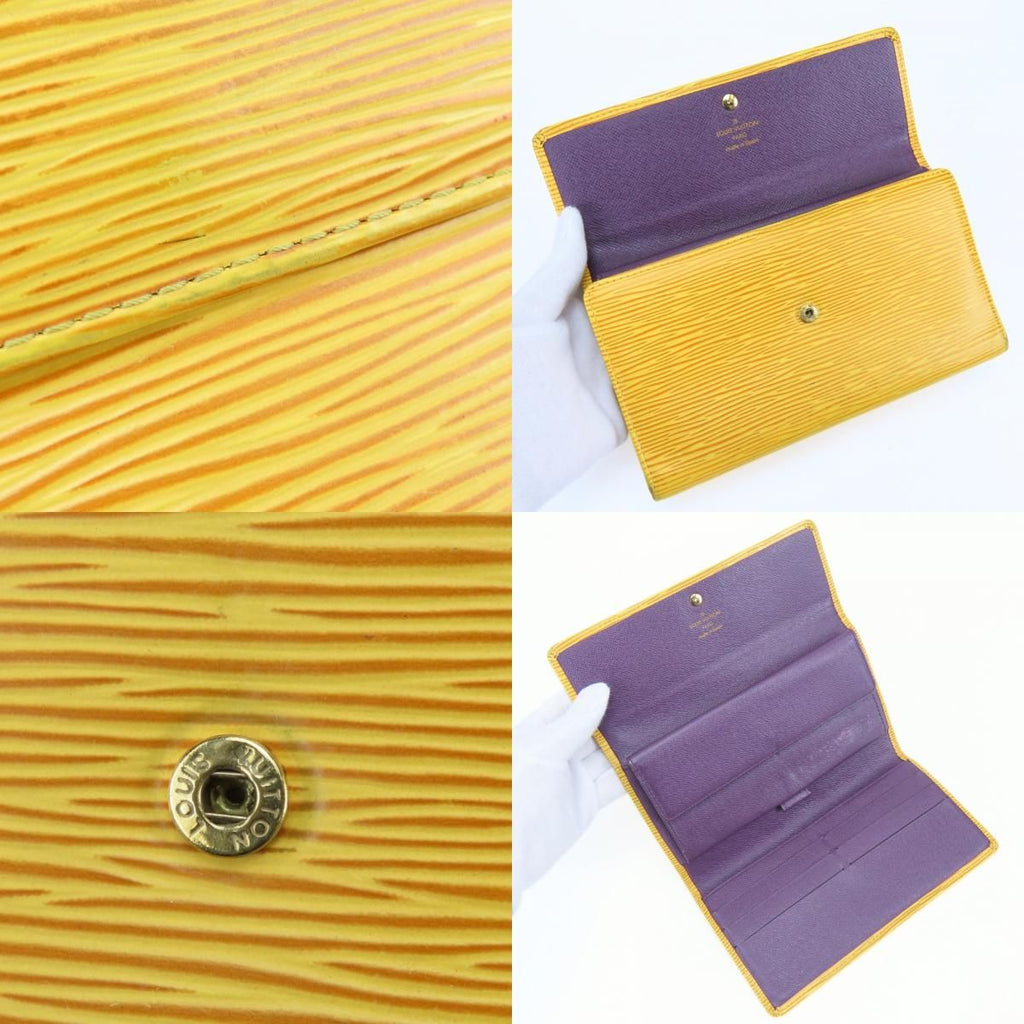 Louis Vuitton Trifold Wallet Porto Tresor International Epi Leather Tassili — view 5