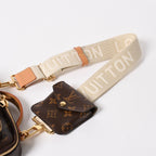 Louis Vuitton Monogram Utility Crossbody Shoulder Bag Brown Gold — view 4