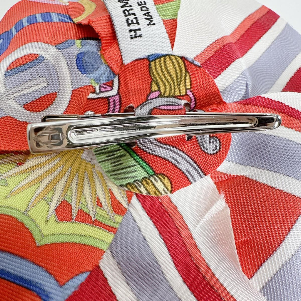 Hermes Silk Cosage Flower Brooch — view 6
