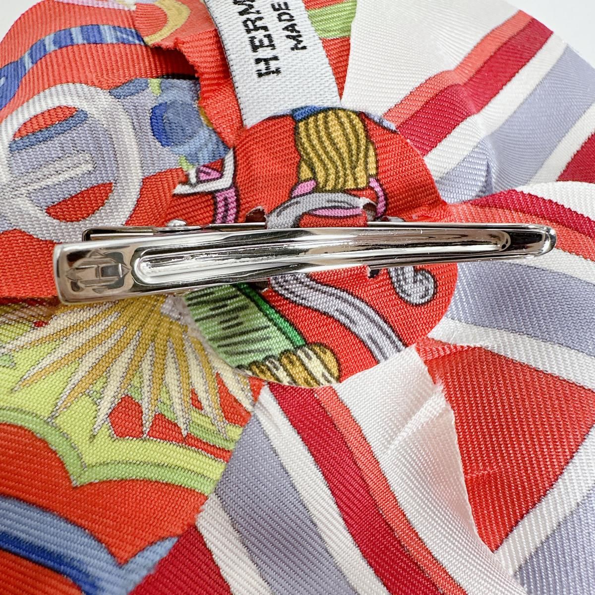 Hermes Silk Cosage Flower Brooch — view 6