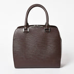 Louis Vuitton Epi Pont Neuf Handbag Brown Mocha Silver