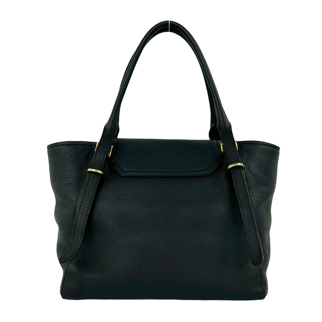 Prada Logo Leather 2-Way Shoulder Bag Mini Tote Black — view 3