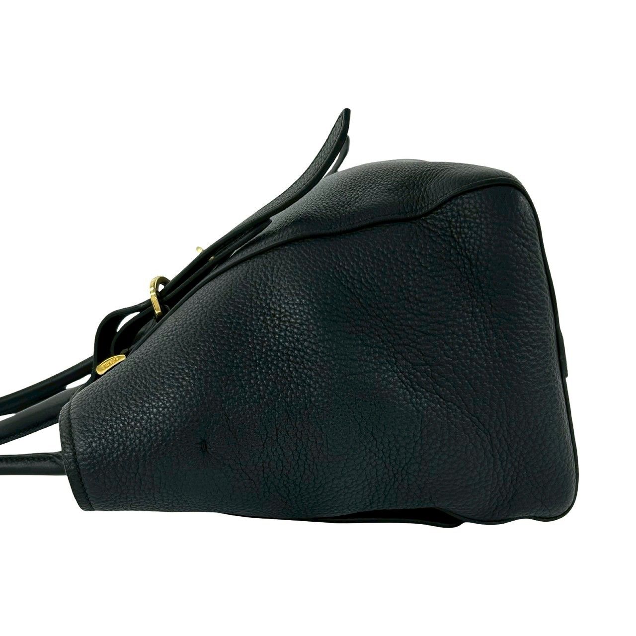 Prada Logo Leather 2-Way Shoulder Bag Mini Tote Black — view 5