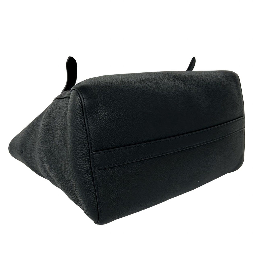 Prada Logo Leather 2-Way Shoulder Bag Mini Tote Black — view 7