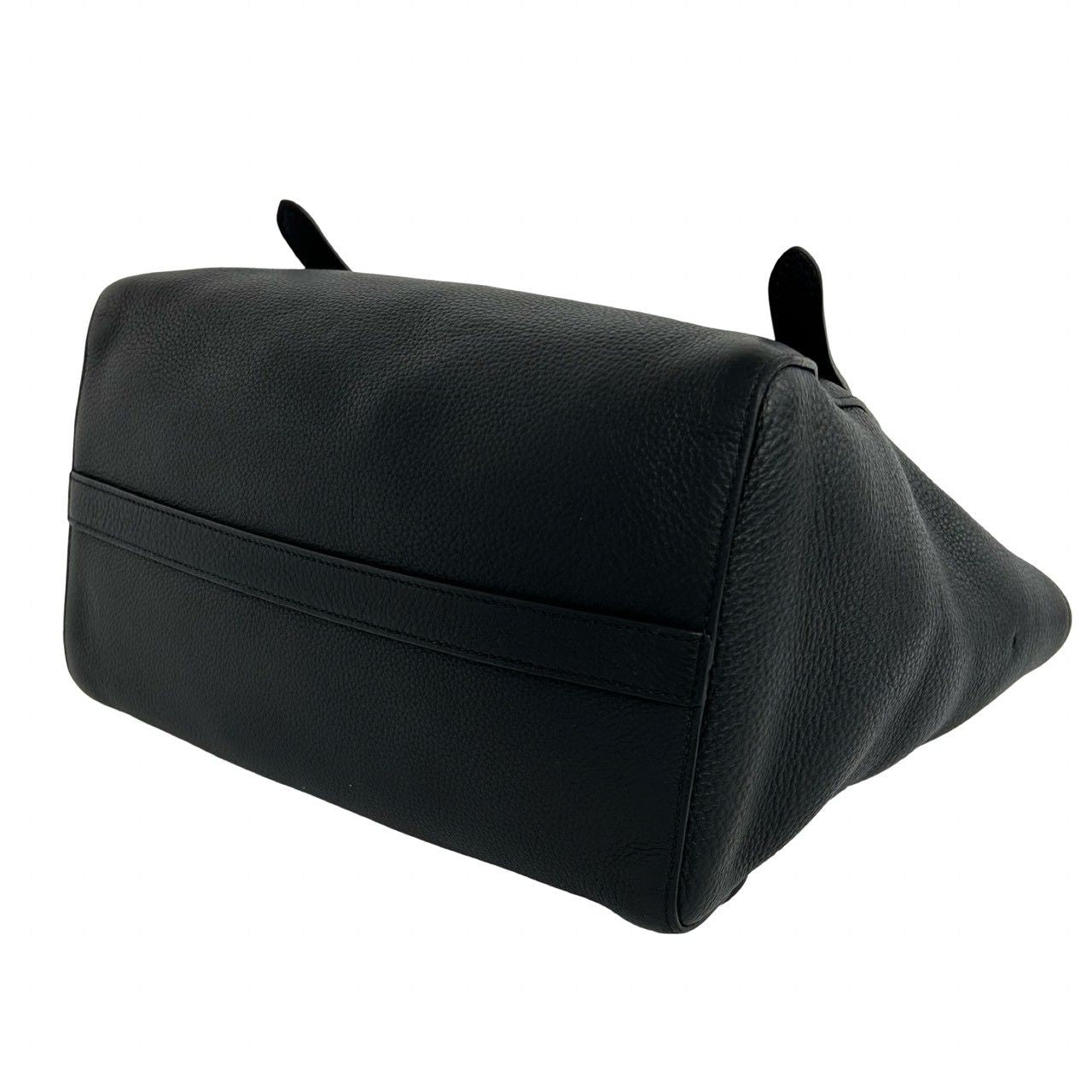 Prada Logo Leather 2-Way Shoulder Bag Mini Tote Black — view 8