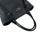 Prada Logo Leather 2-Way Shoulder Bag Mini Tote Black — view 4