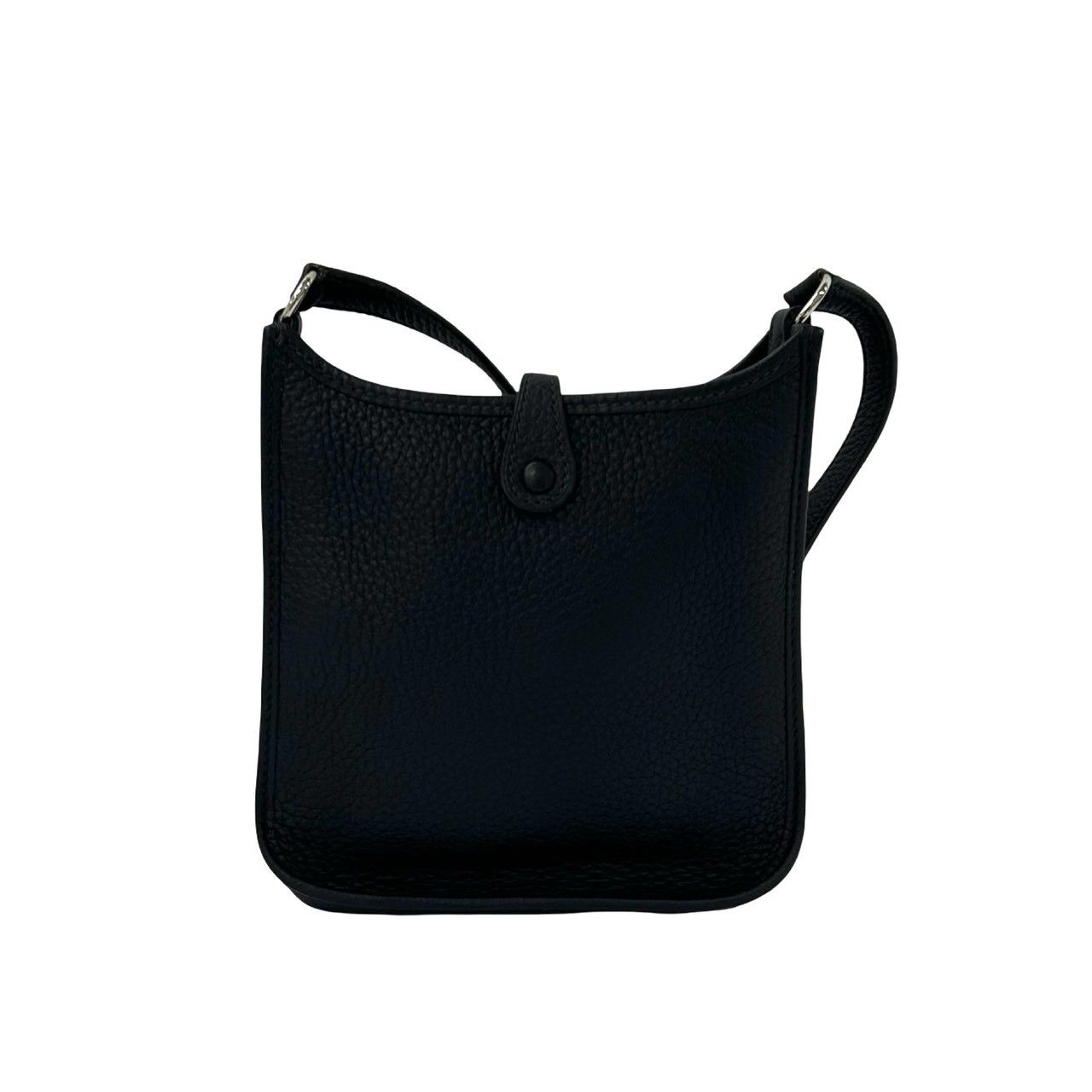 Hermes Evelyne TPM Logo Taurillon Clemence Mini Shoulder Bag Pochette Blue — view 3