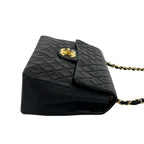 Chanel With Vintage Big Quilted CC Logo Lambskin Shoulder Bag Black — view 6