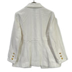 Chanel Vintage White Gold Button Tailored Jacket 44 — view 2