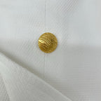 Chanel Vintage White Gold Button Tailored Jacket 44 — view 6