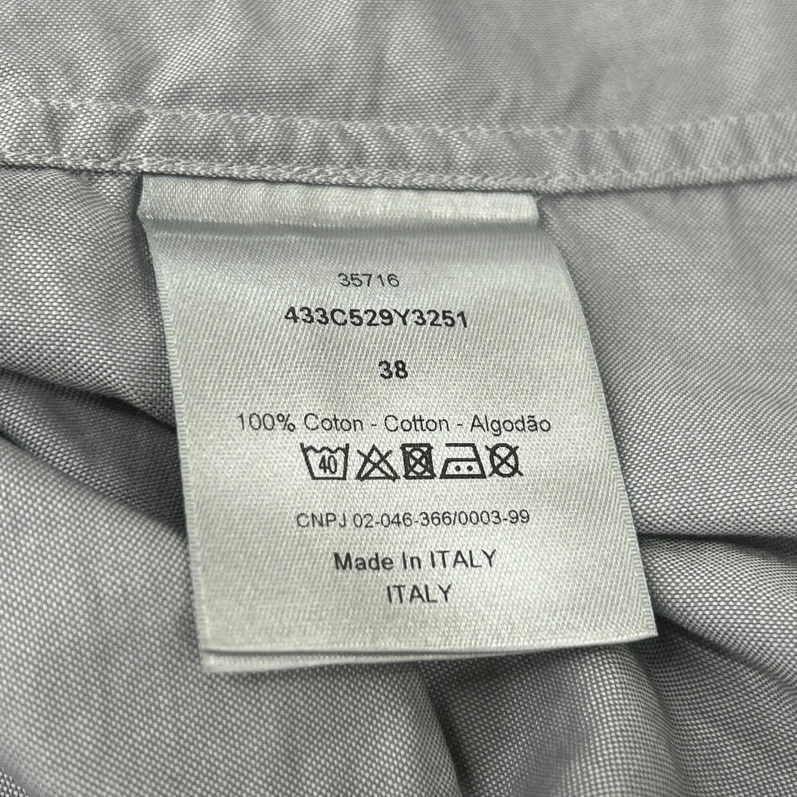 Dior Homme CD Embroidery Dress Shirt Gray 38 — view 4