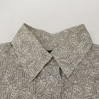 Chanel Logo Print Ramie Short Sleeve Blouse 40 — view 3
