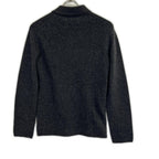 Chanel Collared Knit Top Cashmere Shell Button Gray 38 Sweater — view 2