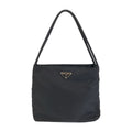 Prada Tessuto Black Silver Nylon Tote Shoulder
