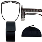 Prada Sunglasses Oval Acetate Studded Bordeaux Eyewear Side Logo — view 3