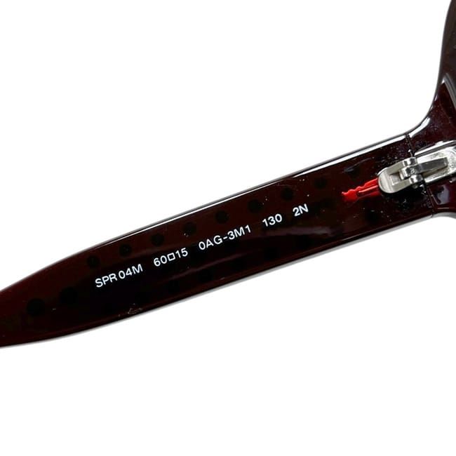 Prada Sunglasses Oval Acetate Studded Bordeaux Eyewear Side Logo — view 5