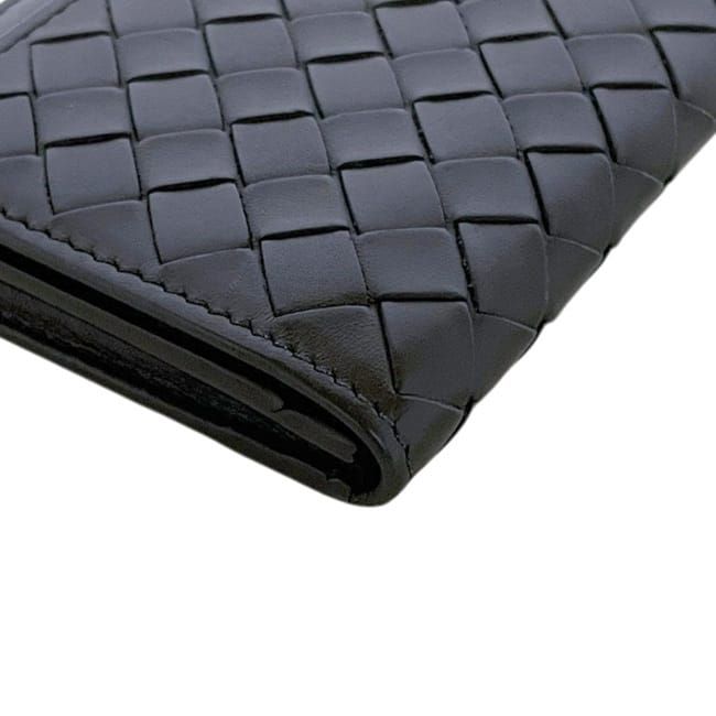 Bottega Veneta Card Case Business Holder Intrecht Leather Black — view 8